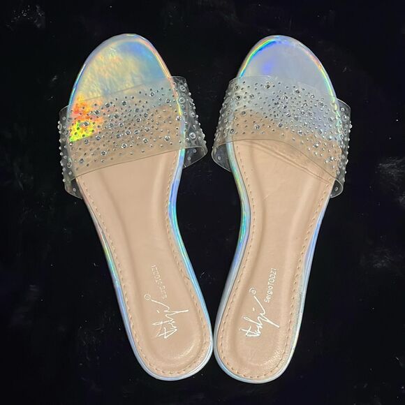 Sergio Todzi Stylish Clear Slide Sandals - Picture 4 of 7